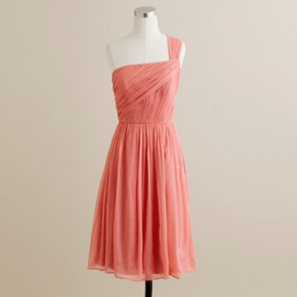 J. Crew Dresses & Skirts - J. Crew Lucienne one-shoulder dress silk chiffon 2